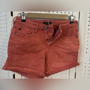 Dear John Burnt orange Rolled-Hem Jean Shorts